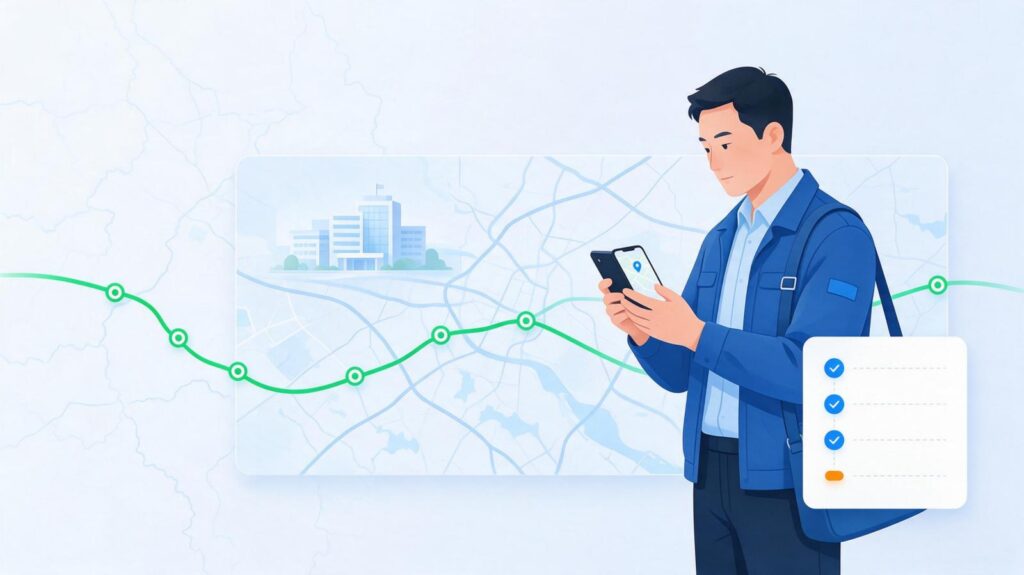 办公室里和户外跑的人都有，GPS定位考勤怎么一套规则管两种？