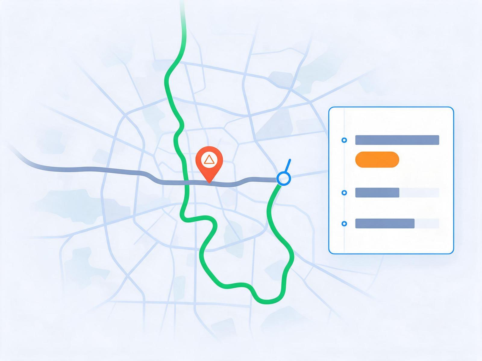 实际路线与参考路线偏差比对示意图